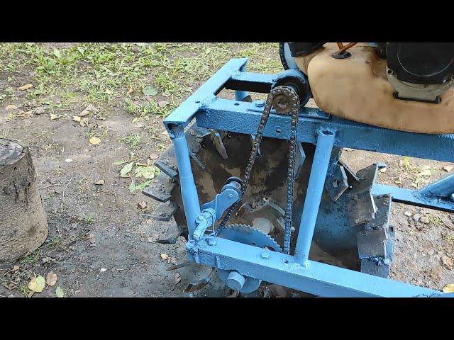 Самодельный окучник. homemade one wheel tractor. homemade one wheel tractor. Натяжители цепи.