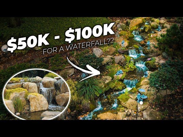 $50k-$100k Pondless Waterfall & Streams Tour | Large WATER FEATURES