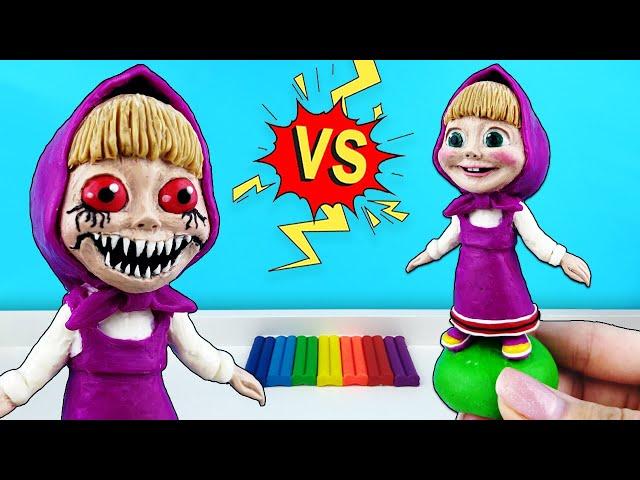 Masha and The Bear - EXE  CreepyPasta clay Tutorial / How to make figures