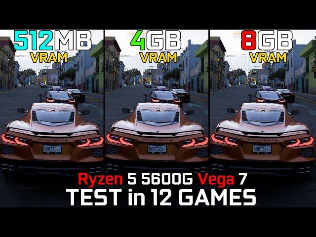 Ryzen 5 5600G Vega 7 - 512MB vs 4GB vs 8GB VRAM