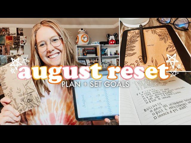 AUGUST 2021 PLAN WITH ME | august 2021 monthly reset: plan with me & set goals with me