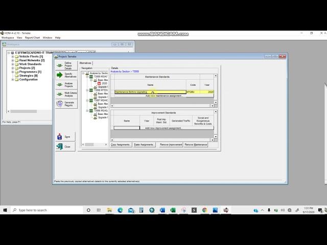 Simple Project Analysis by Section- HDM4