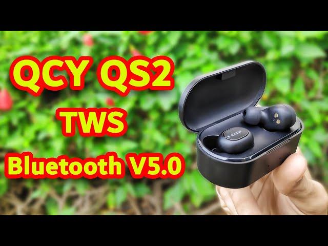 فتح ومراجعة سماعات بلوتوث QCY QS2 TWS bluetooth headphones