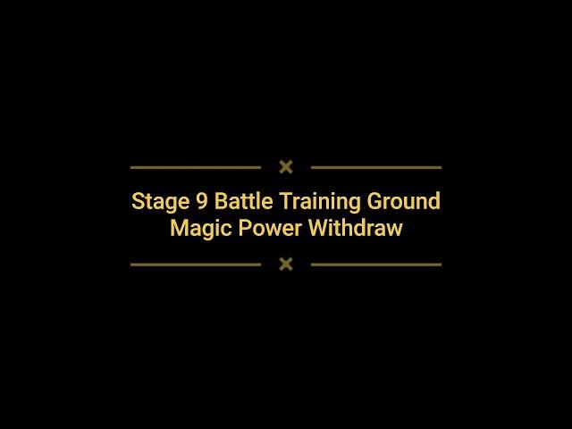 Stage 9 Battle Training Ground - Summoners War