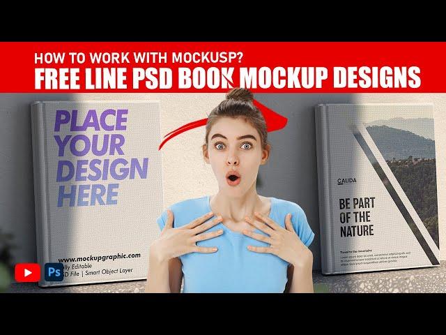 How To Work With Free Line PSD Book Mockup