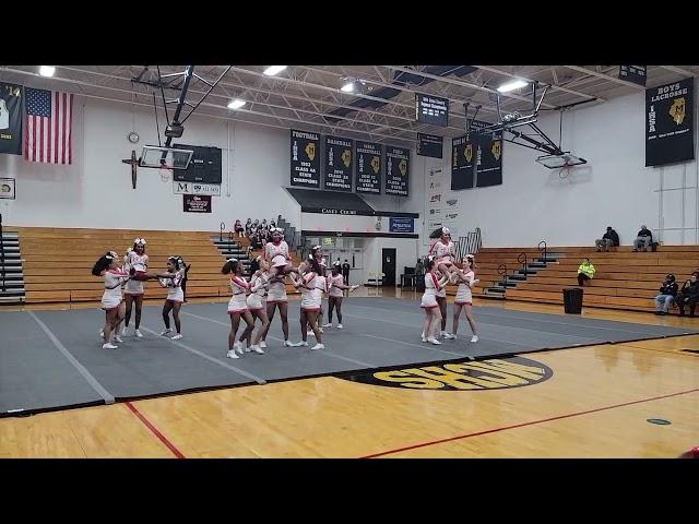 Homewood Flossmoor Cheerleaders at Marian Competition 2022