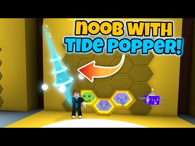 Noob With Tide Popper! Gets 50 Bees in 2 Hours! - Bee Swarm Simulator