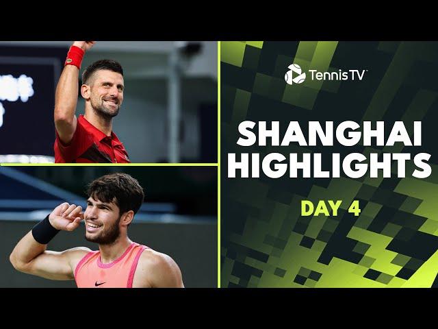 Top 4 Seeds Sinner, Alcaraz, Djokovic & Zverev All Play | Shanghai 2024 Highlights Day 4