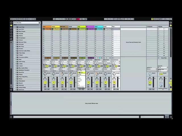 How to create a bus track in Ableton Live 8