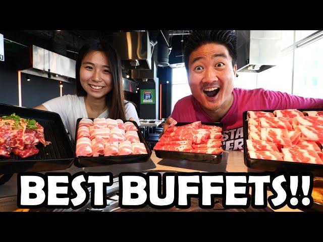 BIGGEST All You Can Eat Korean BBQ Buffet Tour in Los Angeles!