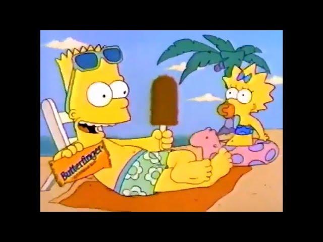 The Simpsons Butterfinger "The Bully - Maggie's Stick" Television Commercial (1991)