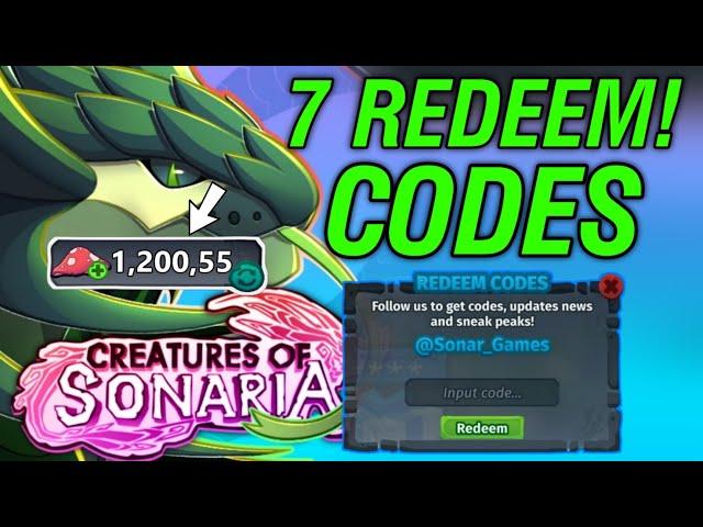 UPDATECREATURES OF SONARIA CODES NEW CODES - CREATURES OF SONARIA CODES 2024