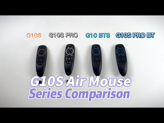 G10S | G10S Pro | G10 BTS | G10S PRO BT Air Mouse Remote Control Comparison