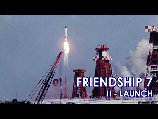 JOHN GLENN - FRIENDSHIP 7 - Mercury Capsule Launch  (1962/02/20)
