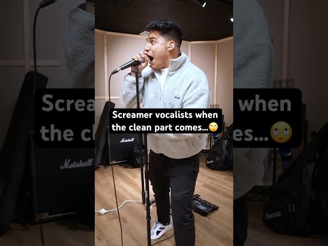 Screamer vocalists when the clean part comes… #metal #metalcore #shorts