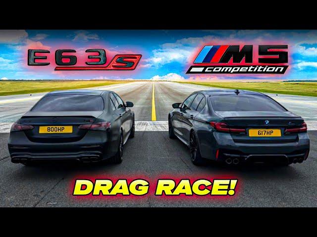 DRAG RACE! 800HP AMG E63 S VS BMW M5 COMPETITION!