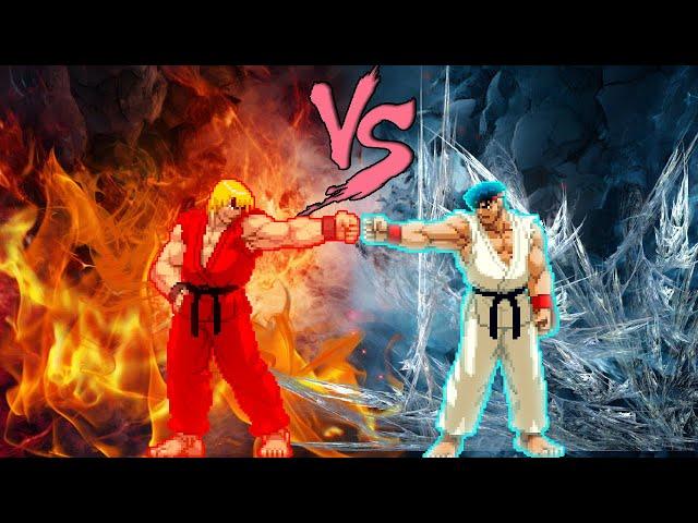 [MUGEN] Fire Ken VS Ice Ryu