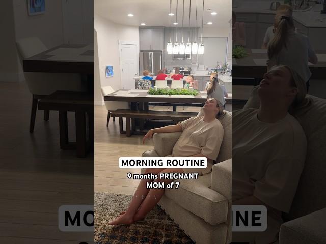 Morning Routine 9 months Pregnant with 7 Kids #momlife #pregnancy #morningroutine #familygoals