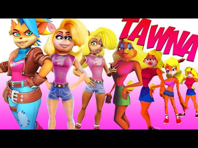 Evolution of Tawna in Crash Bandicoot Games (1996 - 2020)