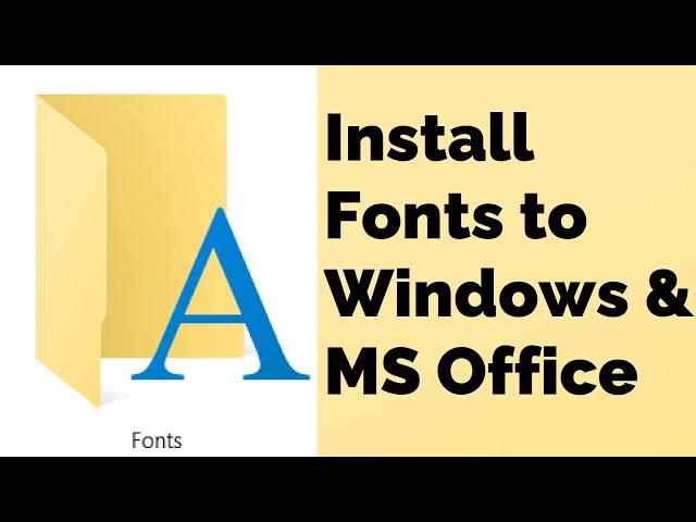 How to Install Fonts to Windows & Microsoft Office {Two Methods}