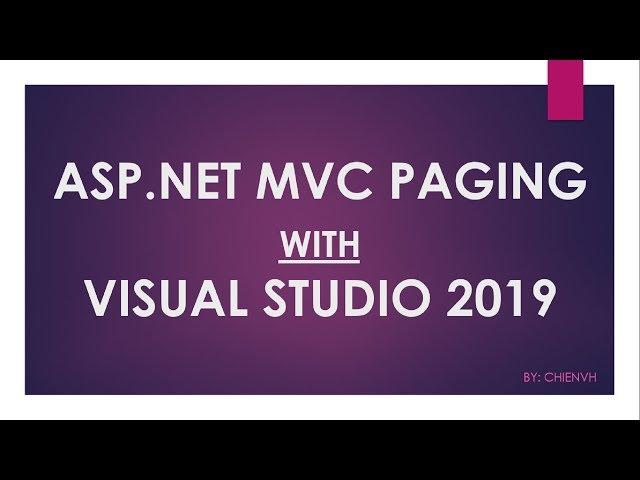 ASP.NET MVC Paging with Visual Studio 2019