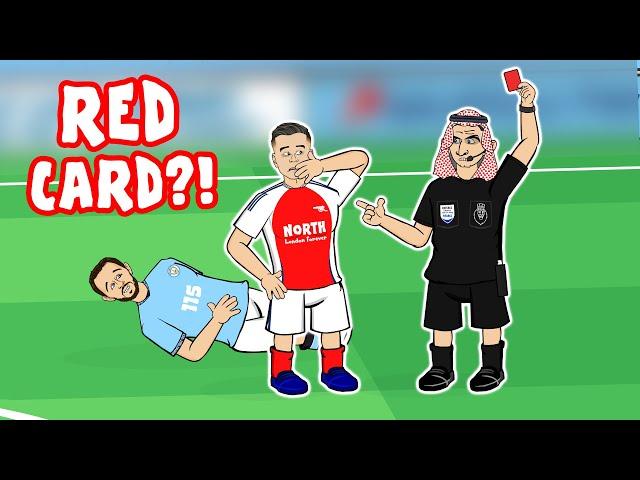 ARSENAL ROBBED? Man City vs Arsenal 2-2 (Trossard red card Haaland Goals Highlights)