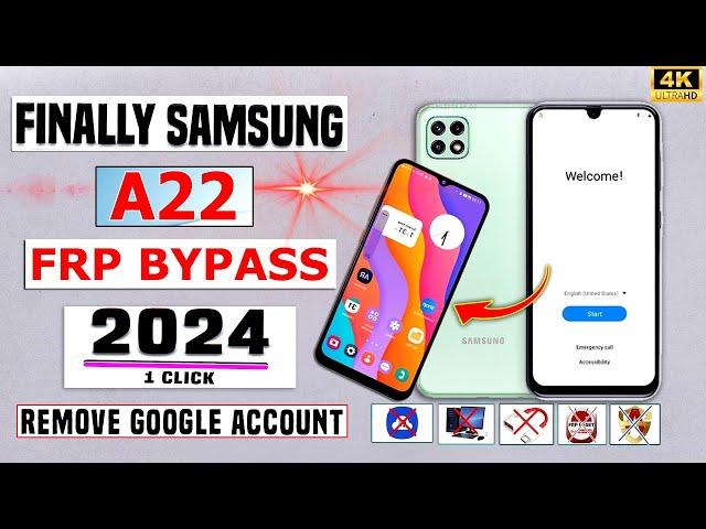 Without Pc2024 || Samsung Galaxy A22 FRP Bypass Android 13 Without Computer  Remove Google Account