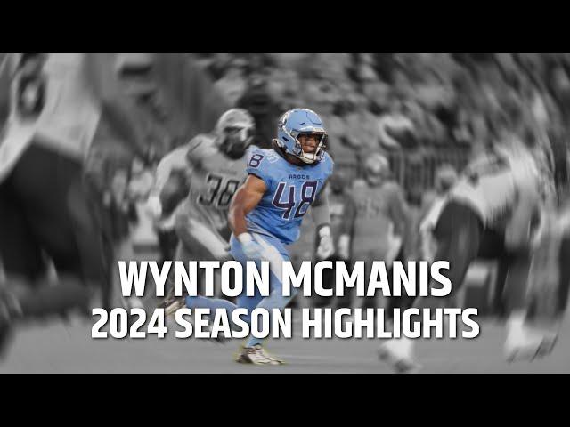 Wynton McManis 2024 CFL Highlights