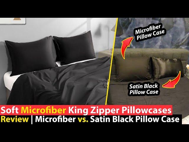 Top Microfiber Pillowcase Review & Unboxing | Microfiber vs. Satin Cover Comparison