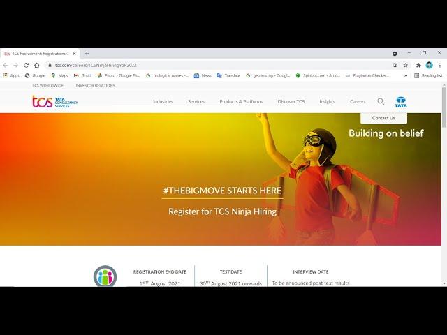 TCS Ninja Hiring registration full process from the scratch 2021 | innovative Codes Academy