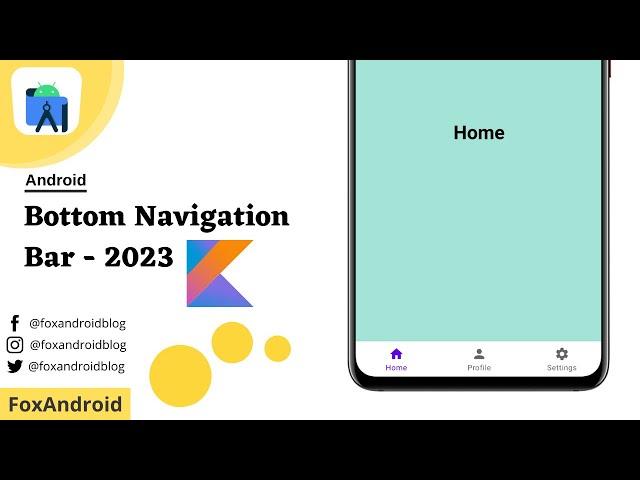 Bottom Navigation Bar - Android Studio | Fragments | Kotlin | 2023