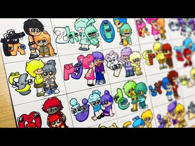 Drawing Alphabet Lore Friendship-Real Life ALL/ Humanized Alphabet Lore Kids Complete Edition