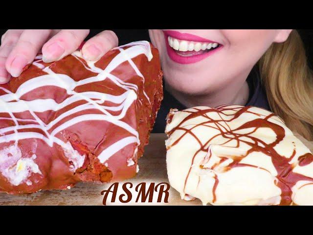 DOUBLE CHOCOLATE GREEK TSOUREKI  -  CHOCOLATE STUFFED SWEET BREAD | ASMR Mukbang | Eating Sounds