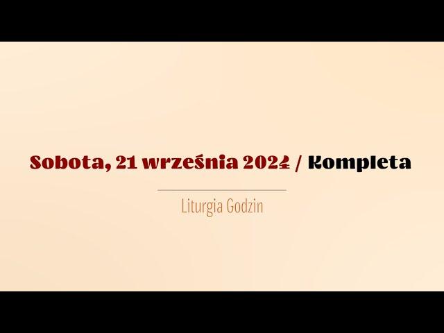 #Kompleta | 21 września 2024