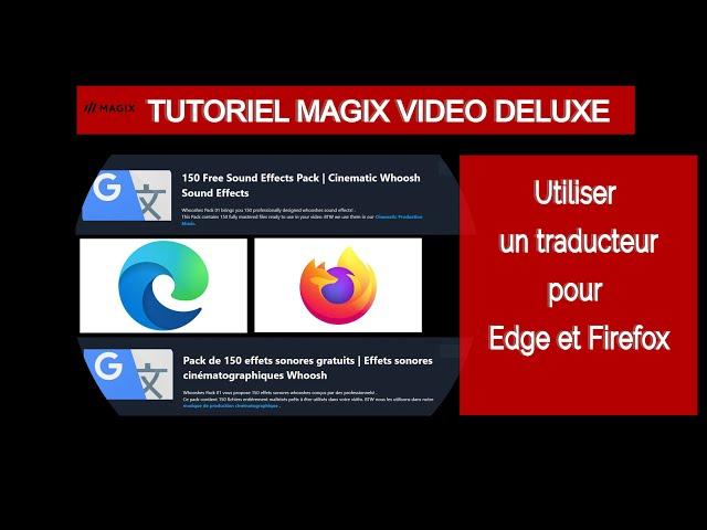 Tutoriel MVD 2020: utiliser un traducteur pour Edge et Firefox