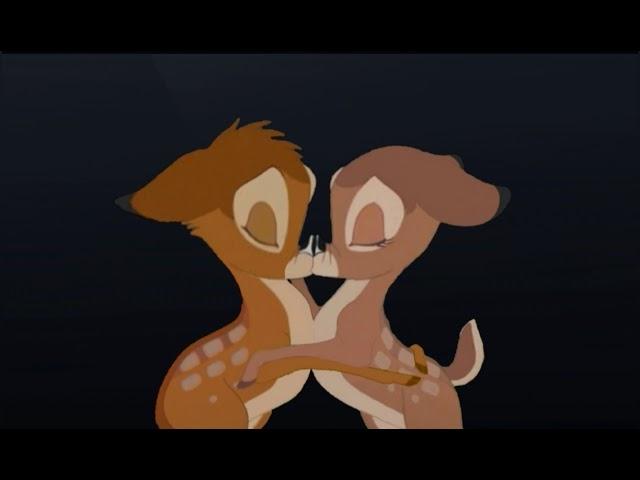 Bambi and Faline in love.