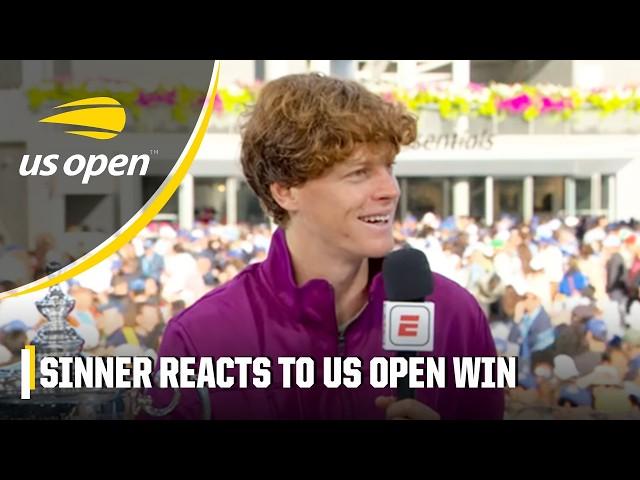 Jannik Sinner feels AMAZING after defeating Taylor Fritz in men's final  | 2024 US Open