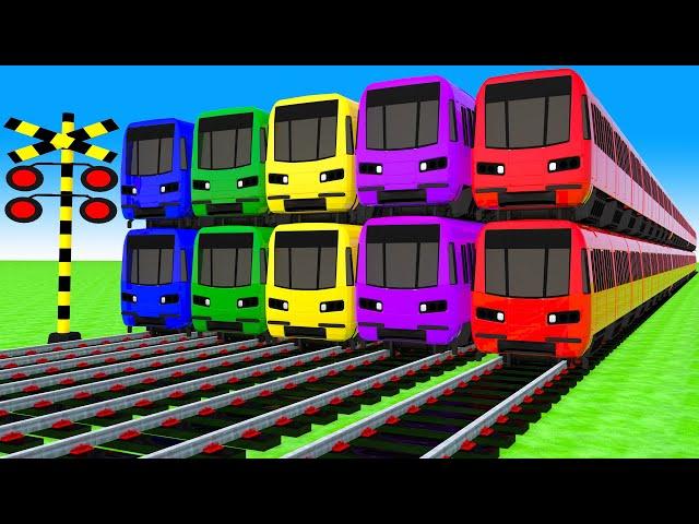 【踏切アニメ】あぶない電車 Train  Fumikiri3D Railroad Crossing Animation #1