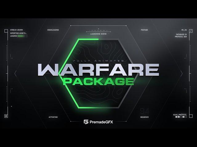 Warfare - Animated Stream Pack for Twitch, YouTube and Facebook Gaming