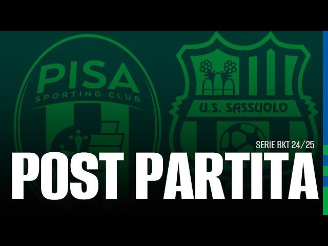 Mister Grosso e Matteo Lovato al termine di Pisa-Sassuolo