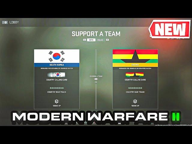 MODERN WARFARE 2 FC SUPPORT A TEAM EVENT! - WHO TO CHOOSE KOREA VS GHANA! (MW2 WORLD CUP EVENT)