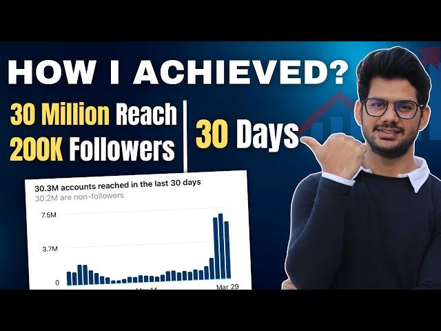 How I Achieved 200K Followers and 30 Million Account Reach in Just 30 Days| How To Grow On Instagram