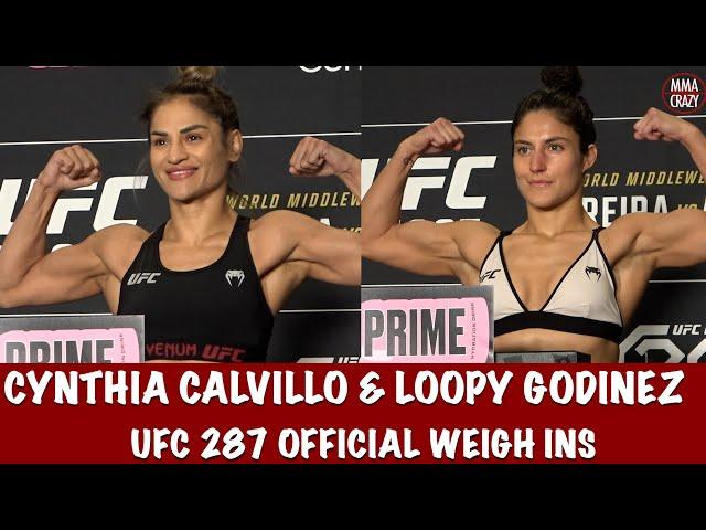 UFC 287 Official weigh ins: Cynthia Calvillo & Loopy Godinez