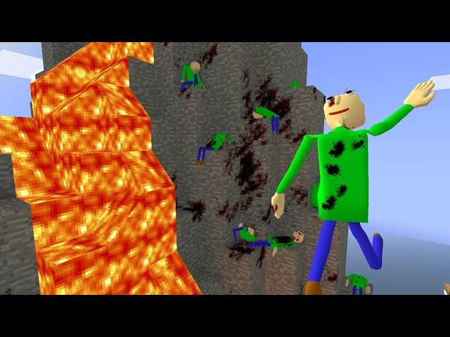 BALDI'S BASICS BLOODY RAGDOLL!! Garry's Mod [Baldi's Basics Minecraft] Gameplay