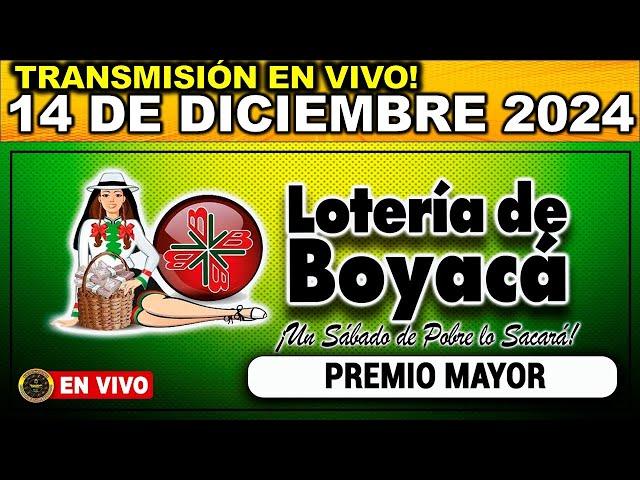 Resultado LOTERIA DE BOYACA del SÁBADO 14 de diciembre 2024.