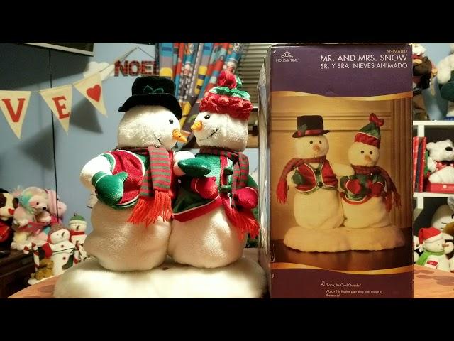 2004 Gemmy Mr. and Mrs. Snow with box