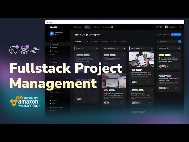 Build a Nextjs Project Management App & Deploy on AWS | Cognito, EC2, Node, RDS, Postgres, Tailwind