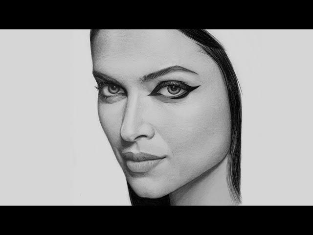 Drawing Deepika Padukone, Pencil Drawing Time-lapse