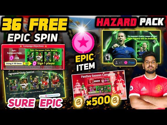 5 Guaranteed Epics,500 Coins & 36 Epic Show Time Free Spin In EFOOTBALL | New Year & Xmas Campaign