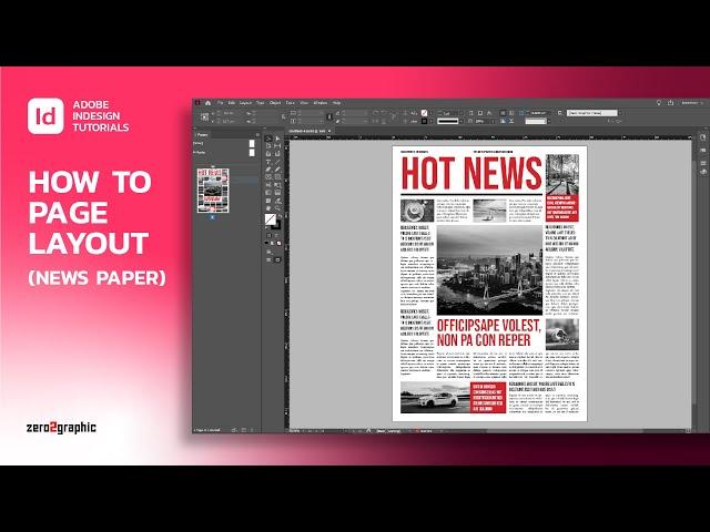 How to Create Page layout Design (News Paper) in Adobe Indesign CC